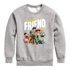 Boys' - Toy Story - You've Got a Friend in Me Graphic Long Sleeve Fleece Sweatshirt - 1 of 4