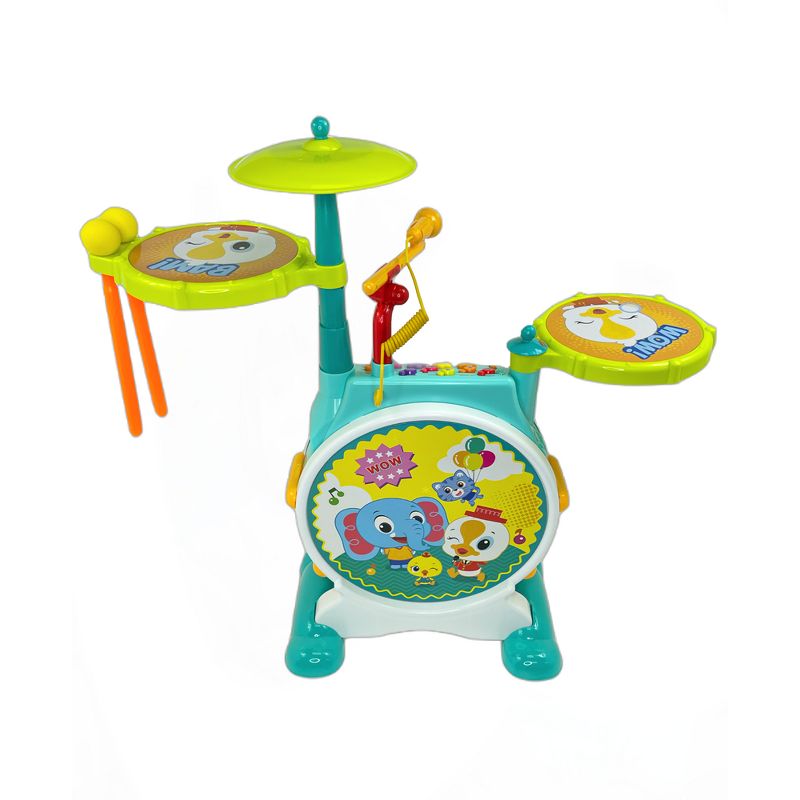 Play Baby - Kids Toddler First Electric Drum Kit Set with Mic And Seat, 3 of 6