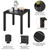 Yaheetech Outdoor Small Metal Square Side Table, Black - image 4 of 4