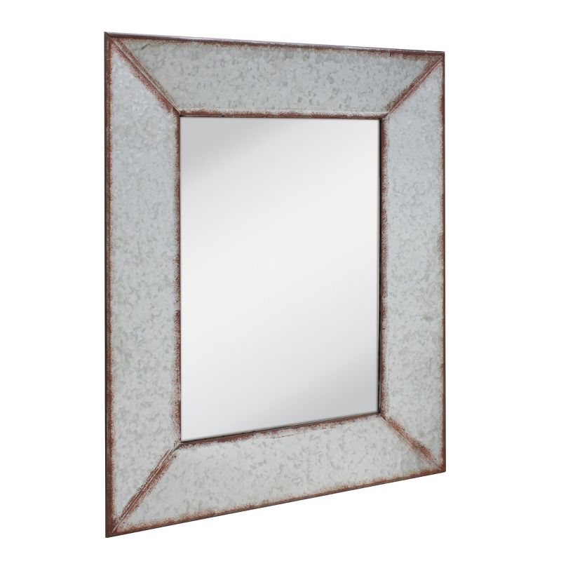 28&#34; x 22&#34; Rectangular Galvanized Metal Wall Hanging Mirror Silver - Stonebriar Collection, 1 of 7