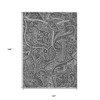 Gray Silver And Charcoal Paisley Washable Indoor Outdoor Area Rug - 3 of 4