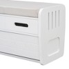 NicBex Shoe Rack Bench Shoe Storage Organizer Rustic Storage Bench with 2 Drawers Hidden Storage Space for Entryway Bedroom - 3 of 4