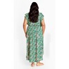 Women's Plus Size Ditsy Wrap Dress - green | CITY CHIC - image 4 of 4