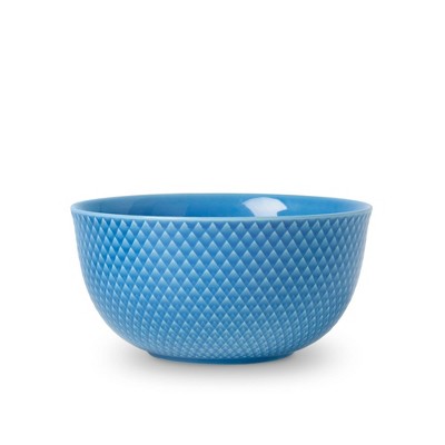 DANMARK LYNGBY Color Serving Bowl, Handmade Porcelain - Dishwasher Safe, Classic Rhombe Pattern, Mix and Match Collection