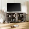 Avalene Modern Farmhouse 4 Door Glass Window Pane TV Stand for TVs up to 65" - Saracina Home - 2 of 4