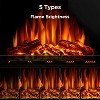 ZAFRO  59" Electric Fireplace Mantel ,Wooden Surround Free Standing TV Stand, Adjuatable Flame, Remote, 8-Hour Timer ,750W-1500W, Lightoak - 4 of 4