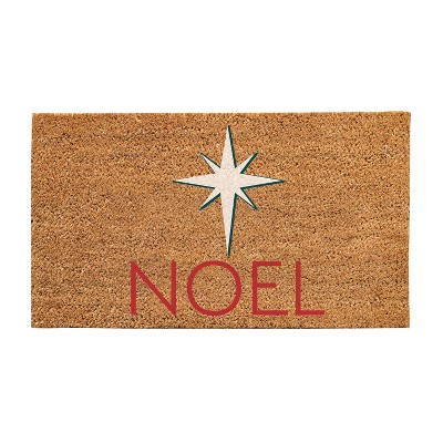 30" x 18" Natural Coir Mat, Peace