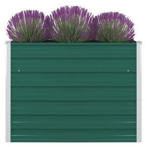 vidaXL Raised Garden Bed Green Galvanized Steel Large Durable - 1 of 4