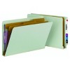 Smead End Tab Pressboard Classification File Folder with SafeSHIELD  Fasteners, 2 Divider, Legal, Gray/Green (29810) - 2 of 4