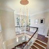BAOURE 6 Ring Modern LED Chandeliers Dimmable Black Pendant Light Fixture 78in High Ceiling Chandelier for Foyer Living Room - 2 of 4