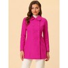 INSPIRE CHIC Women's Christmas Peter Pan Collar Double Breasted Long Trench Winter Pea Coat - 2 of 4