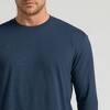 True Classic Men's Contemporary Fit Long Sleeve T-Shirt - Navy Blue M - 3 of 4