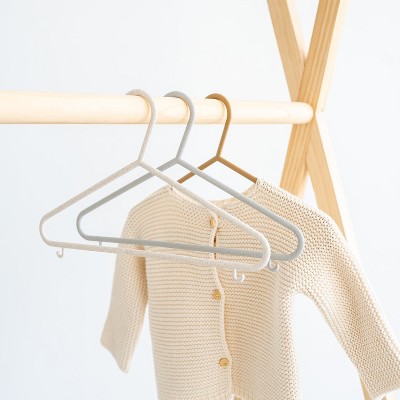 3 Sprouts Wheat Straw Plastic Baby Hangers - 30 Pack Assorted Colors