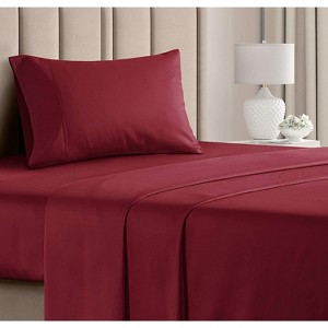 100% Cotton 400 Thread Count 4 Piece Sheet Set - Soft & Cozy Sateen Bed Sheets - CGK Linens - 1 of 4