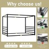 Kumasinova Twin/Full/Queen Size Floor Bed,Low-Profile Platform Metal Bed Frame with Safety Rails,Twin/Full/Queen Bed Frame with Guardrails,Black - 4 of 4