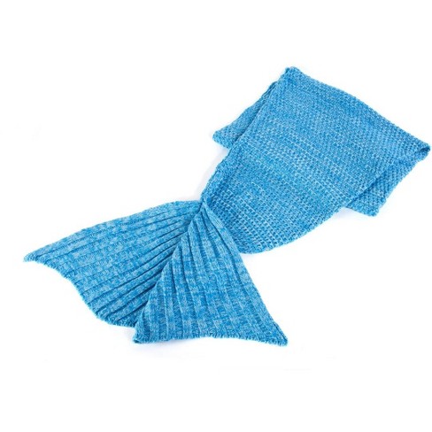 Kitchen Home Mermaid Tail Blanket Mermaid Pattern Knitted Throw for Adults and Kids 72