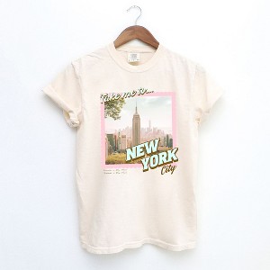 Simply Sage Market Women's Take Me To New York Short Sleeve Garment Dyed Tee - 1 of 2