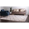 Unique Loom    Hygge Shag Trellis Area Rug - 3 of 4