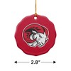 WinstonSalem State University Primary Logo Porcelain Scalloped Holiday Christmas Tree Ornament  2.8" (7.1 cm) - 3 of 4