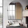 Lirago Arch Metal Wall Mirror with Tilted Frame Vanity Mirror Decor Mirror 36x24 Silver - 3 of 4