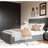 Tackview Bed Frame with 4 Storage Drawers and Headboard, Linen Upholstered Platform Bed Frame with Wooden Slats Support - 2 of 4