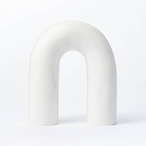 7" x 2" Decorative Marble Arch Figurine White - Threshold™ designed with Studio McGee - image 1 of 3