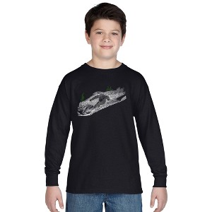 LA Pop Art Boy's Word Art Long Sleeve - Ski - 1 of 4