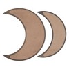 Farmlyn Creek 2 Piece Wooden Crescent Moon Tray for Crystals and Essential Oils, Rustic Style Home Decor for Nursery (Brown) - 4 of 4