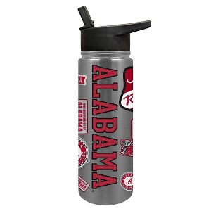 NCAA Alabama Crimson Tide Varsity Thirst Water Bottle - 24oz: Stainless Steel, Plastic Lid - 1 of 4
