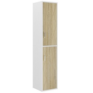Tribesigns 75.39-Inch Tall Wood Storage Cabinet with 2 Doors and 6 Shelves for Living Room, Bedroom - 1 of 4