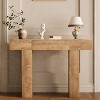 47-Inch Console Table with Drawer, Industrial Farmhouse Entryway/Sofa Table, Rectangular Oak Wood Behind-the-Couch Table for Hallway/Living Room - 4 of 4