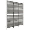 vidaXL Room Divider 3 Panels Gray Poly Rattan - 4 of 4