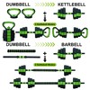 Adjustable Dumbbell Set, 4 in 1 Free Weights Dumbbells Set with Connector, Barbell Weight Set Used As Kettlebells - 4 of 4