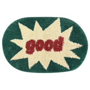 Unique Bargains Funny Letters and Irregular Pattern Non-Slip Absorbent Bathroom Mat - 1 of 4