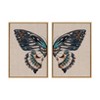 Kate & Laurel All Things Decor 23"x33" 2pc Sylvie Butterfly Diptych Linen Framed Canvas Art by The Creative Bunch Set Natural - 2 of 4