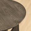 Retro Small Round Side Table, 25" Modern Round End Table Wooden Small Accent Table, Night Stand for Bedroom, Living Room, Apartment Walnut - 2 of 4