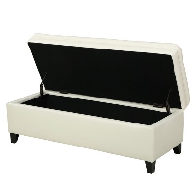 NicBex 50 Inch Storage Ottoman Bench with Legs,Ottoman with storage for Living Room,Bedroom,Entryway
