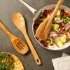 Bloomhouse Italian Olive Wood 3 Piece Extra-Large 14 Inch Turner, Spoon, and Slotted Spoon Set - 2 of 4
