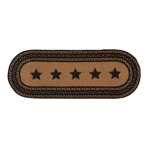 Farmhouse Jute Runner Stencil Stars 13x36 VHC Brands - 1 of 4