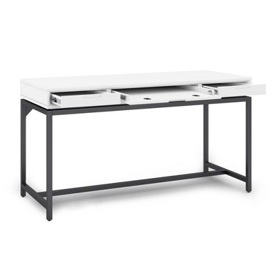 Devlin Mid-Century Solid Wood Writing Desk with Drawers - WyndenHall