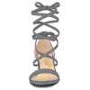 Allegra K Women's Solid Open Toe Lace Up Padded Insole Mid Chunky Heeled Sandals - 3 of 4
