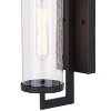 VAXCEL Morgan Park 1 Light Black Dusk to Dawn Contemporary Outdoor Wall Lantern Clear Glass - 3 of 4