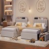 Twin/FULL/Queen/Twin XL Size Kids'Bed Frame with 2 Flexible Drawers, Boucle Upholstered Platform Bed Frame w/ Bookcase Headboard, Bedframe - 4 of 4
