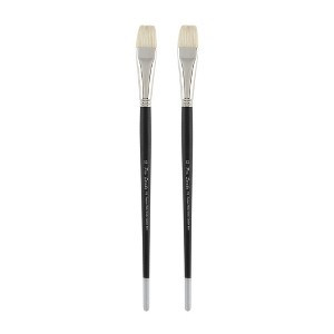 Creative Mark Pro Stroke Premium White Chungking Hog Bristle Artist Paint Brush - Bright - Natural Bristle Brush w/ Great Control Suitable for Oils, - 1 of 4
