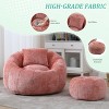 Chenille Pumpkin Lounge Chair with Ottoman, 41.3in Memory Foam Accent Chair Set for Bedroom Living Room-3irtyhousy - 2 of 4