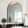 Lirago 29" x 39" 2PC Arched Hanging Bathroom Mirror with Gold Scratch-Resistant Aluminum Alloy Frame - 2 of 4