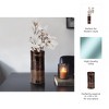 Modern Glass Vase with Textured Enamel Finish - Metallic Decorative Tall Cylinder Vase for Home, Office, Living Room & Bedroom - 3 of 4