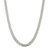 Black Bow Jewelry 6.25mm Sterling Silver Diamond Cut Rambo Flat Curb Chain Necklace - 3 of 4