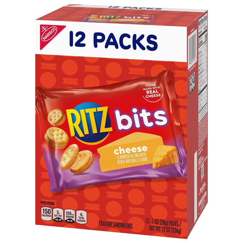 Ritz Bits Cheese Cracker Sandwiches - Snack Pack - 12ct/12oz, 1 of 9
