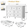 White Dresser 7 Drawer for Bedroom, Modern Dresser with Metal Handles, Chest of Drawers for Hallway, Entryway - 4 of 4